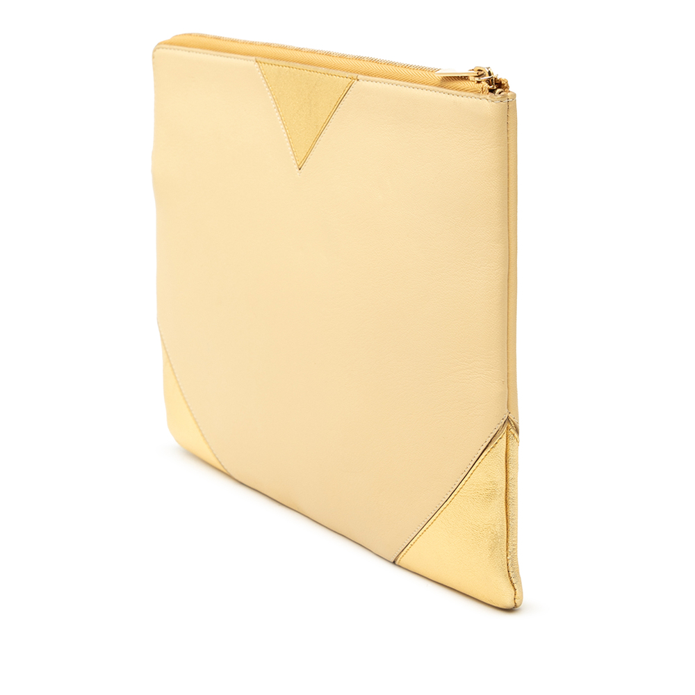 Pre-Loved Celine Bicolor Lambskin Coeur Clutch - Picture 2 of 7